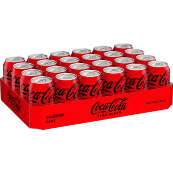 Frisdrank, Coca Cola ZERO tray 24 blikjes 33 cl